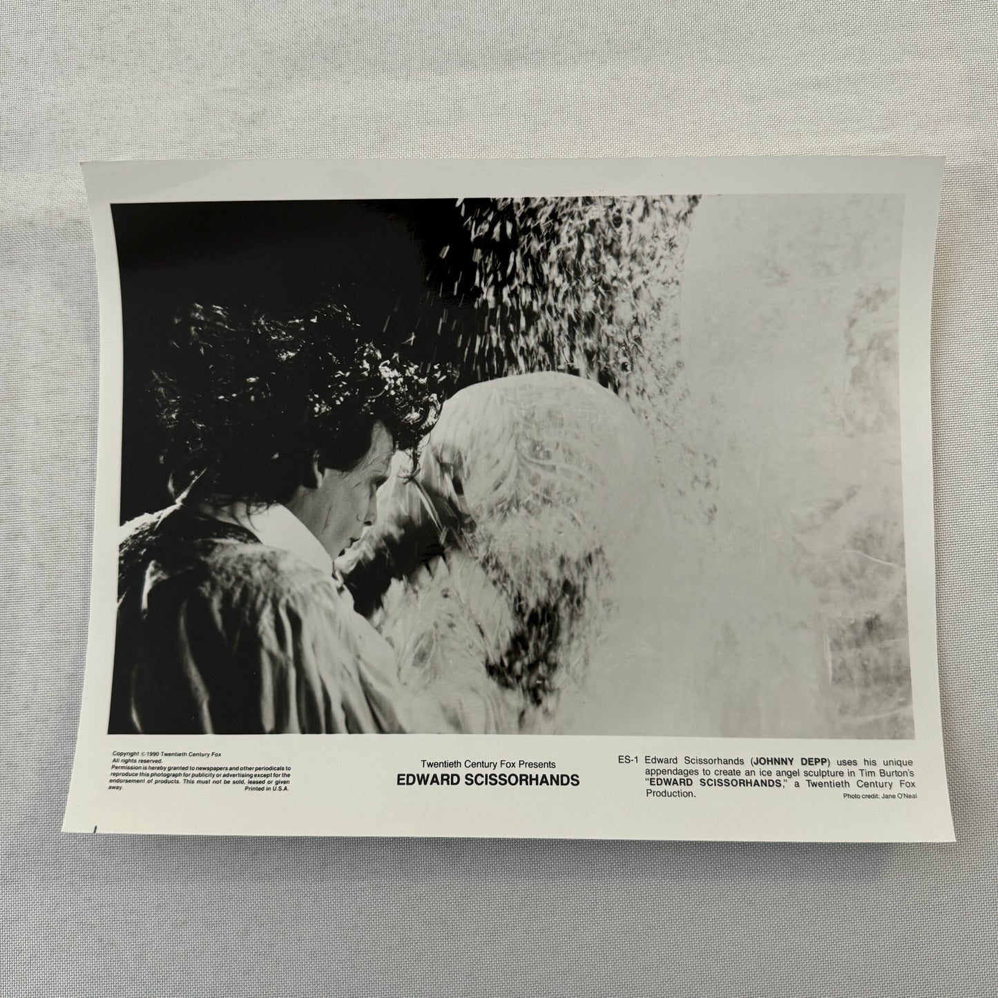 Edward Scissorhands Movie Film Press Photo Photograph Johnny Depp