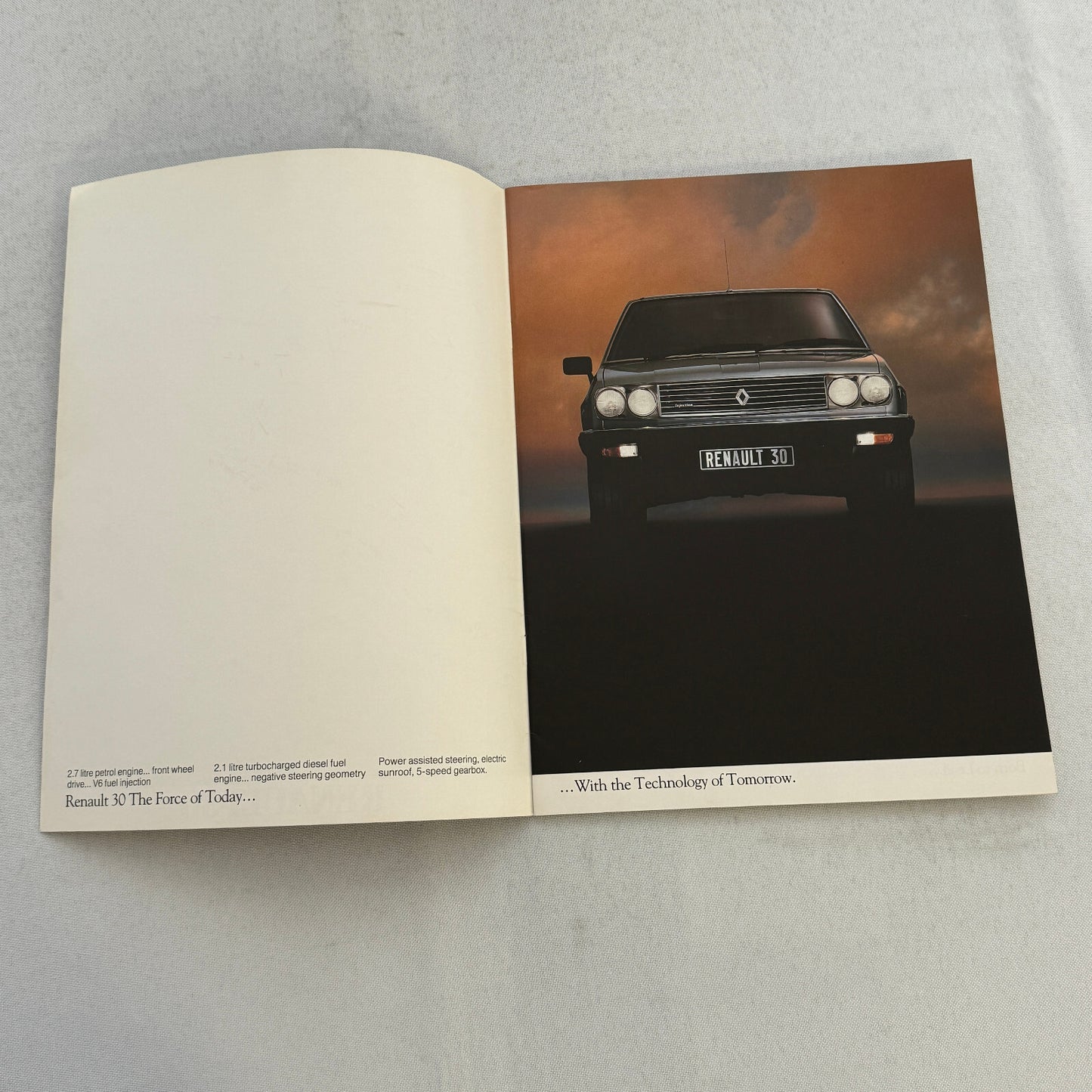Renault 30 Turbo Diesel Car Sales Brochure Catalog Vintage Advertising UK