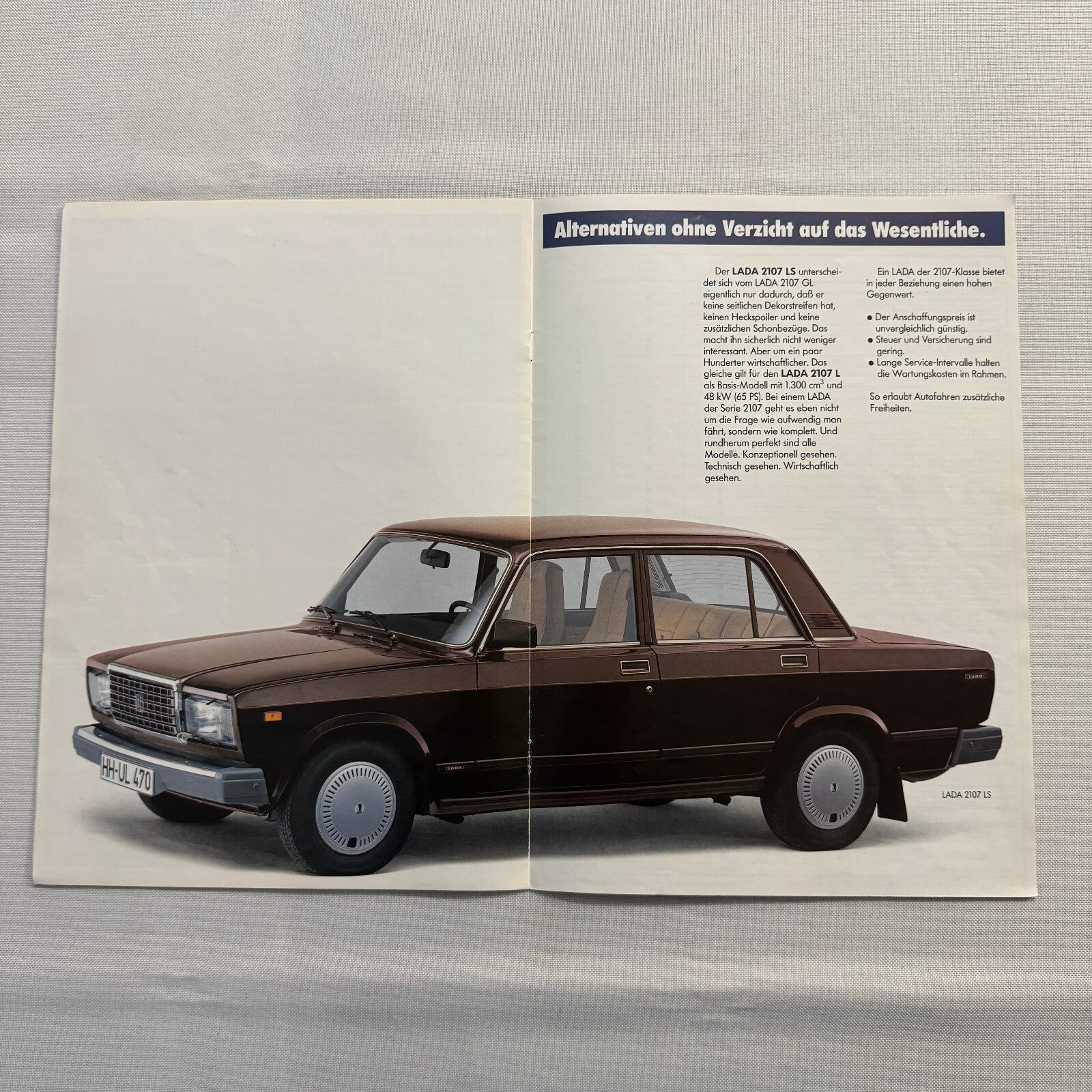 Lada 2107 Car Sales Brochure Catalog Advertising German Text Vintage