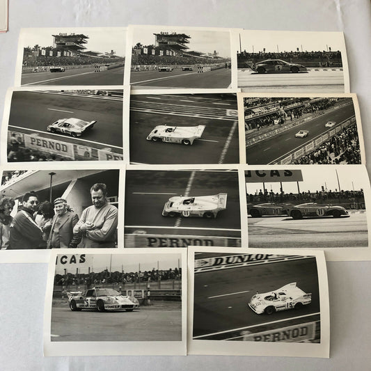 Vintage Racing Photo Photograph Lot of 11 - 1975 24 Hours of LeMans Cars ? 