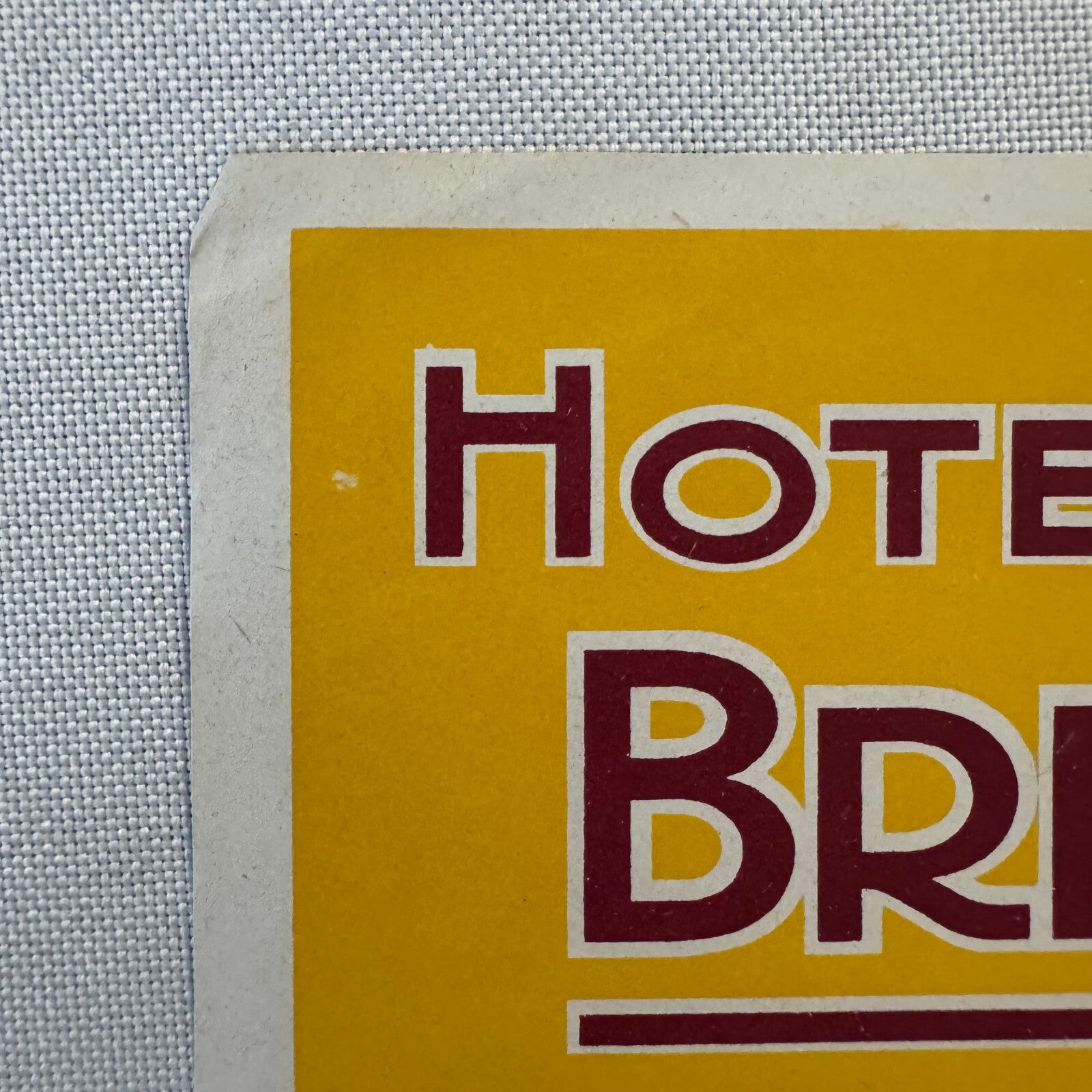Vintage Hotel Travel Luggage Label Hotel Bristol Cannebiere Marseille France