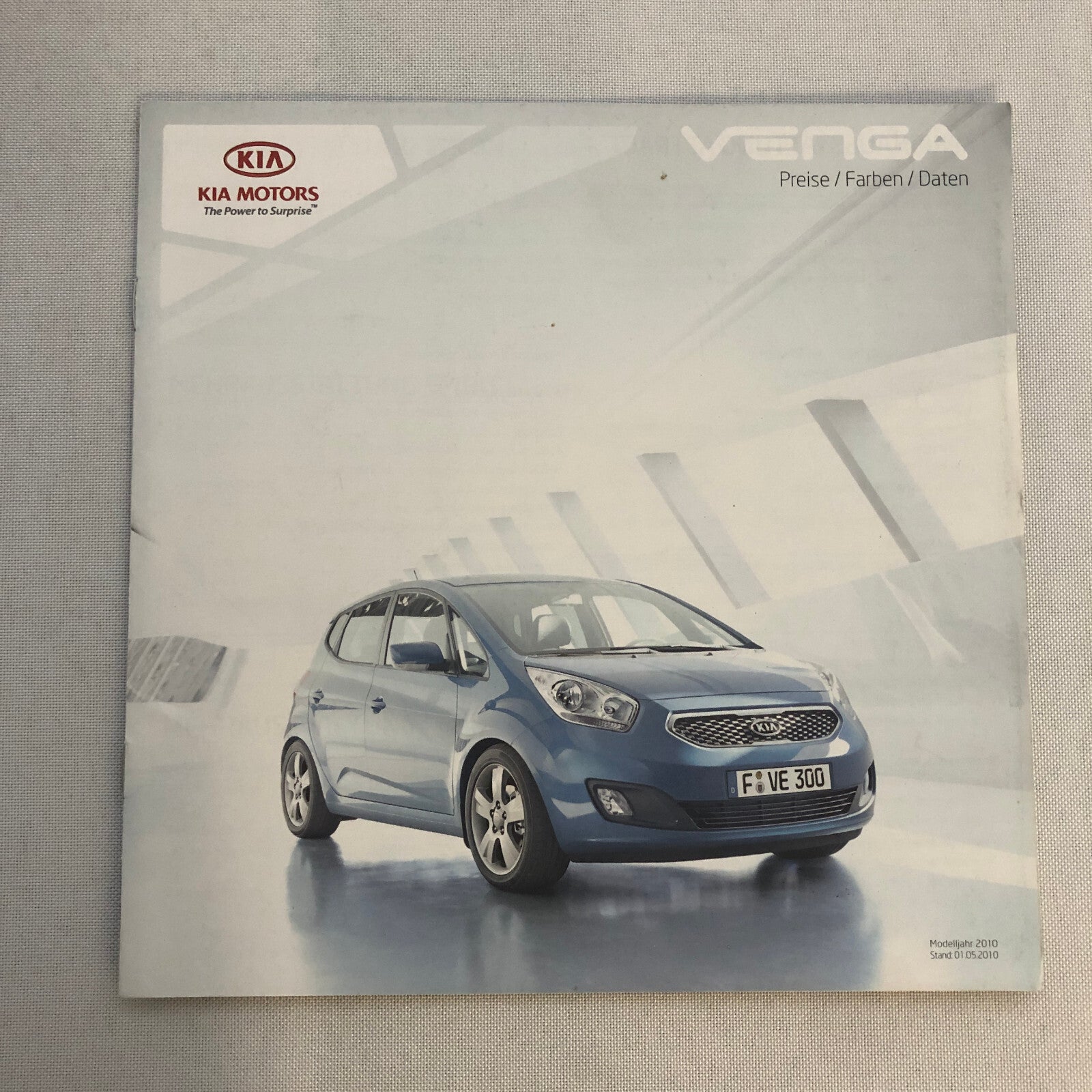2010 Kia Venga Car Sales Brochure Catalog with Price List GERMAN Market