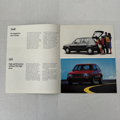 1987 Volkswagen VW Car Sales Brochure Catalog Scirocco Jetta Cabriolet Golf Fox