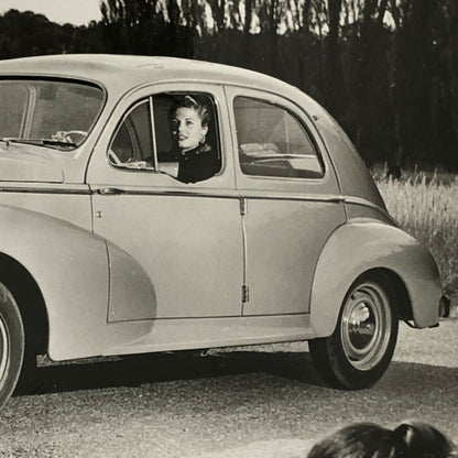 Vintage Peugeot 203 Berline Car Photo Photograph Print 