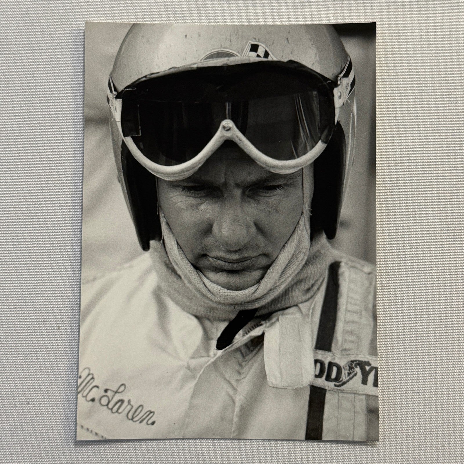 Vintage Racing Photo Bruce McLaren 1969 German Grand Prix Race Photograph