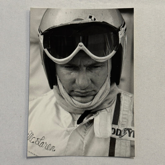 Vintage Racing Photo Bruce McLaren 1969 German Grand Prix Race Photograph