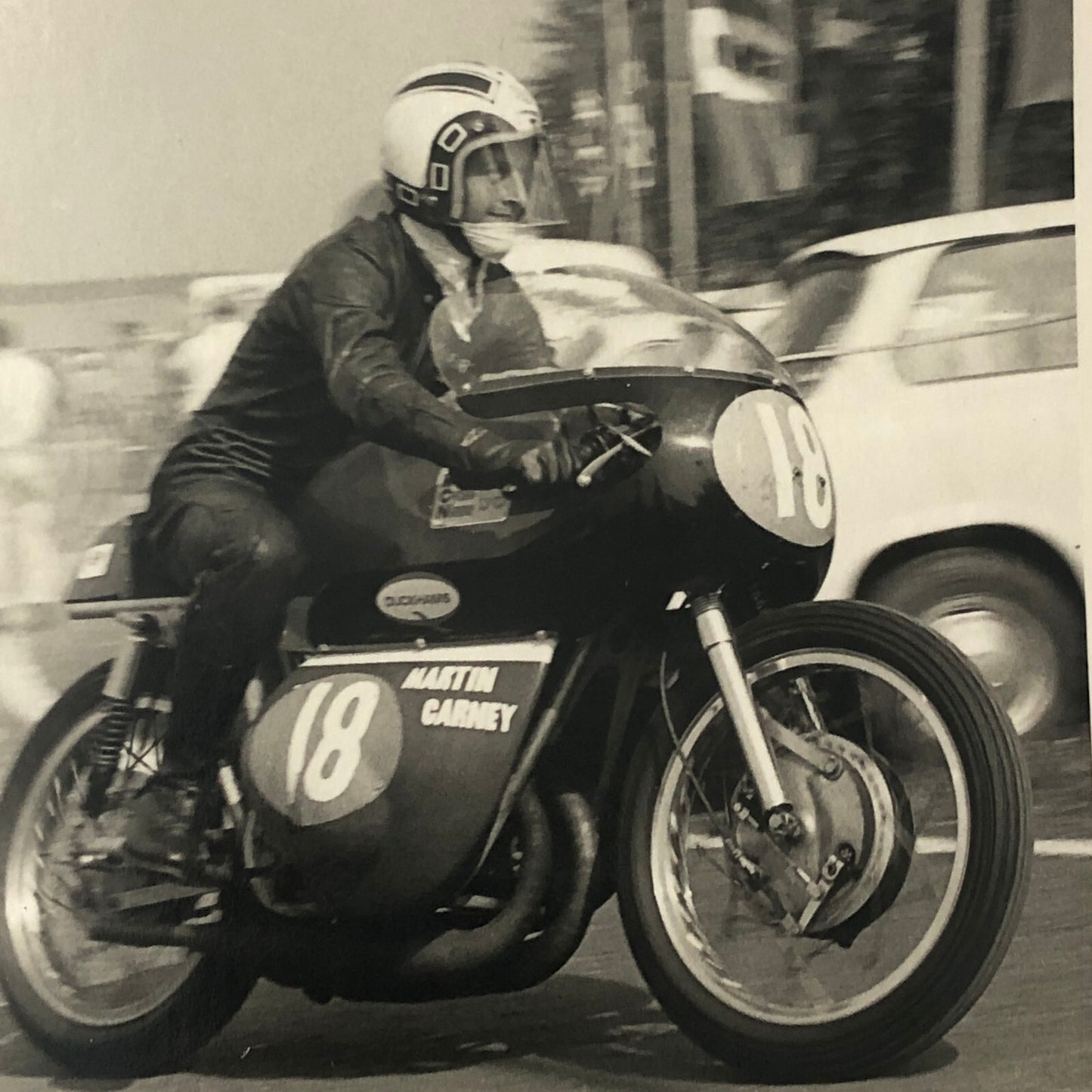 Vintage Motorcycle Racing Photo photograph Rider Gilberto Parlotti 1971