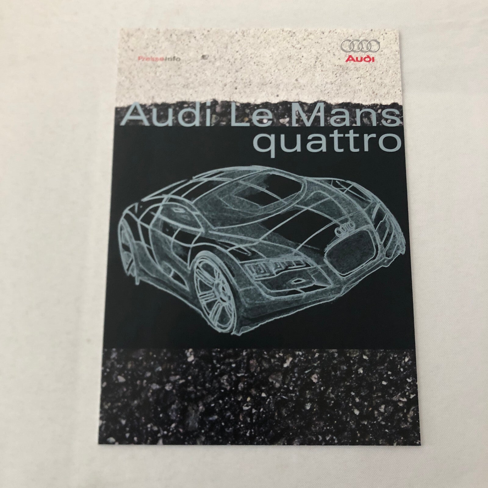 2003 Audi LeMans Concept Car Prototype Press Kit Brochure Photo CD R8 GERMAN