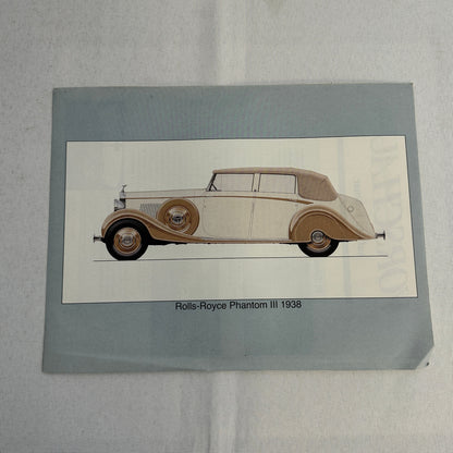 1938 Rolls Royce Phantom III Thrupp & Maberly Illustration Hand Drawn Art