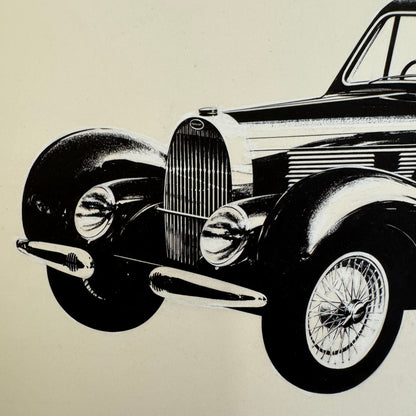 1939 Bugatti Type 57C Galibier Automobile Illustration Art Drawing Hand Drawn