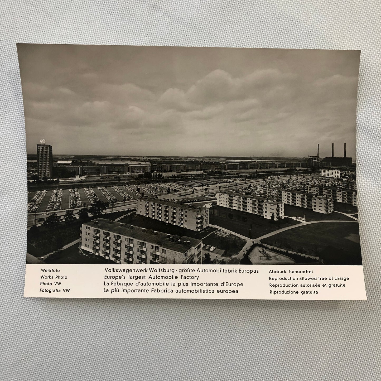 Volkswagen VW Factory Press Photo Photograph Print 1961
