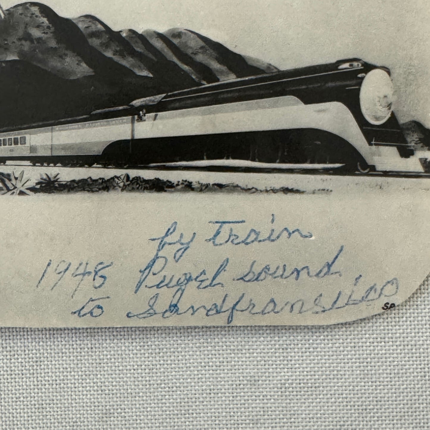 Vintage Train Postcard Clipping Daylight Streamline Train Southern Pacific