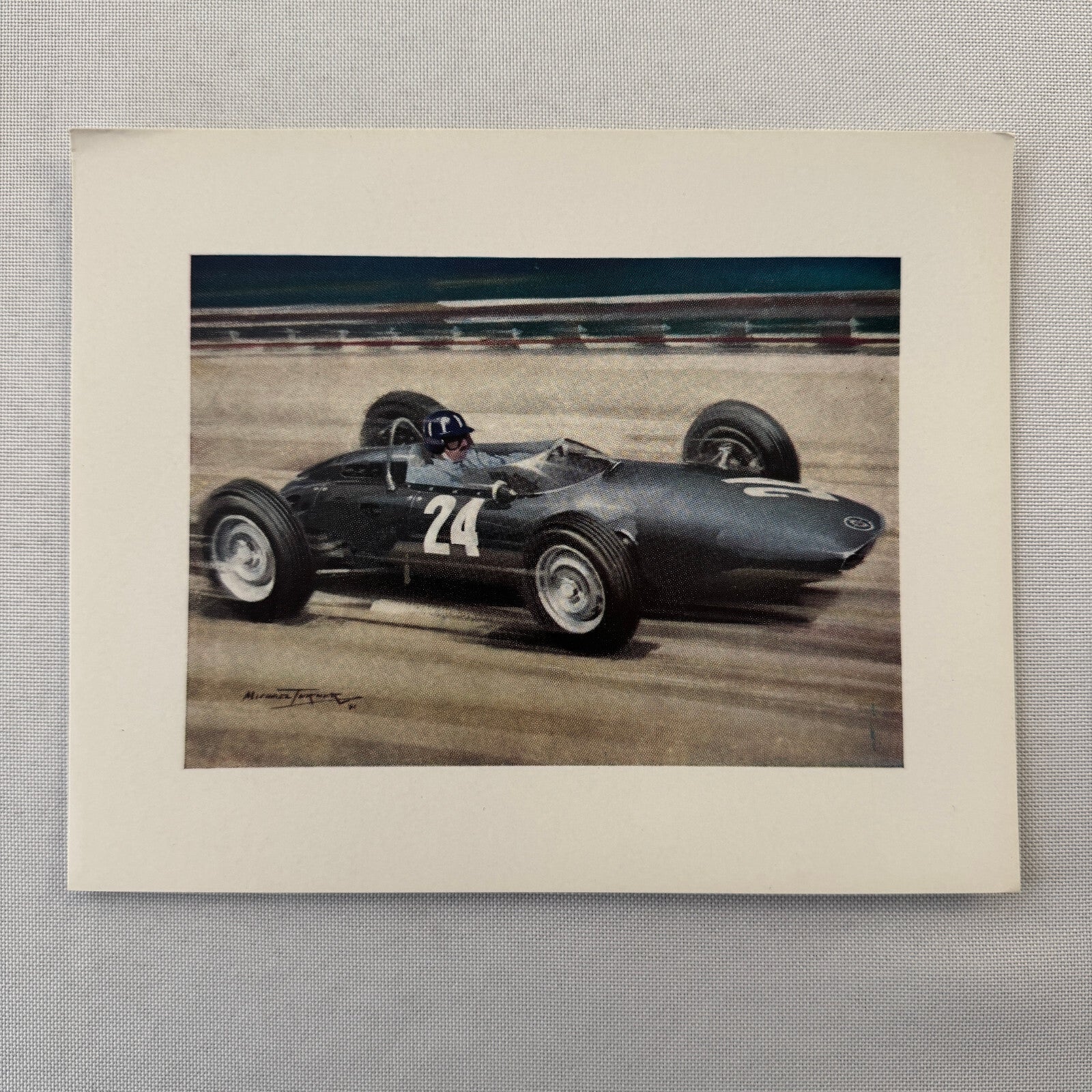 Graham Hill BRM Racing Car 1961 Italian Grand Prix Monza Illustration Print