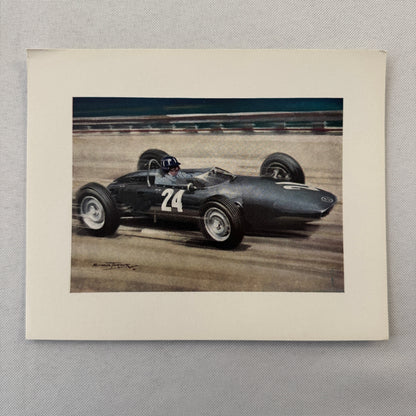 Graham Hill BRM Racing Car 1961 Italian Grand Prix Monza Illustration Print