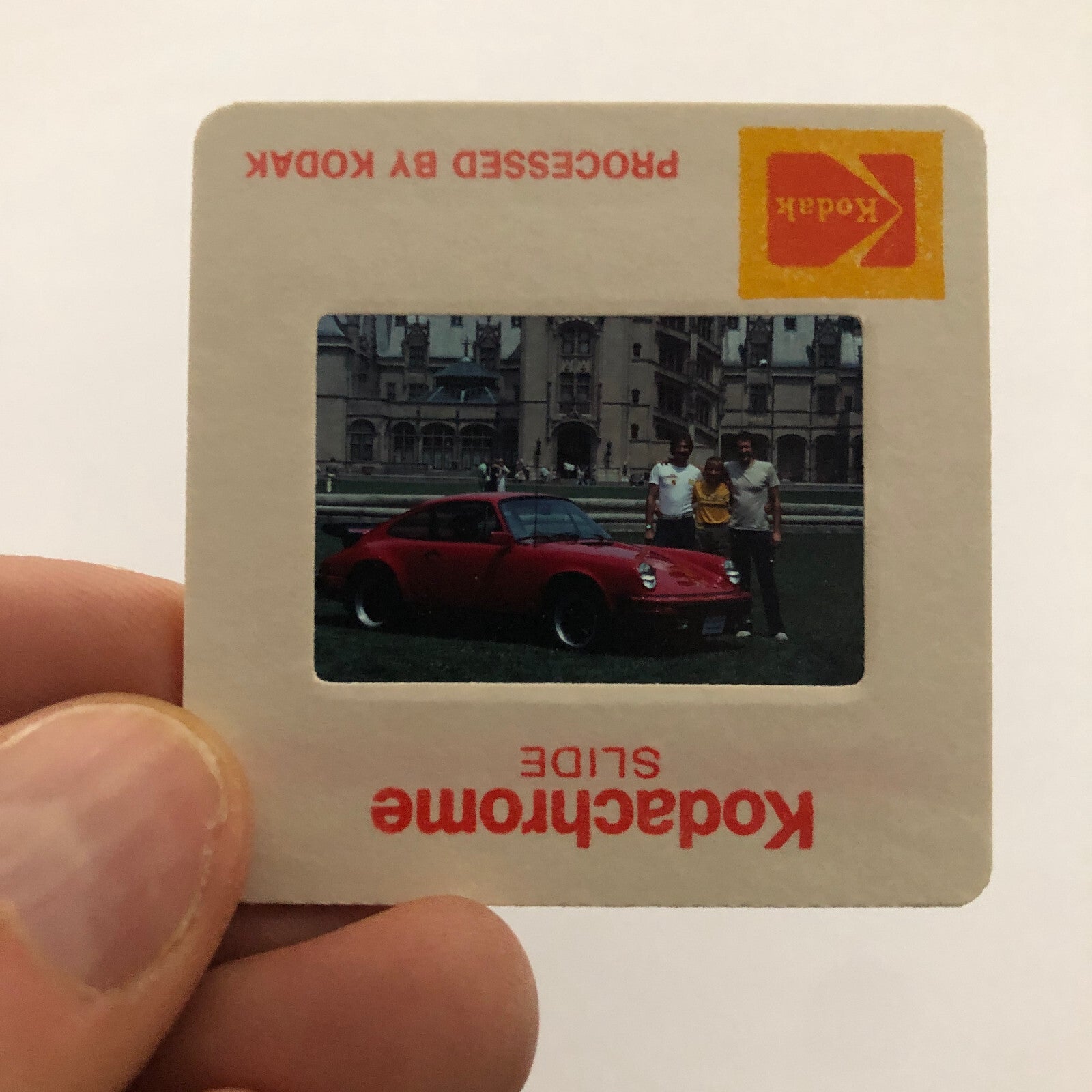 Porsche 911 Car 35mm Photo Slide Vintage 1981