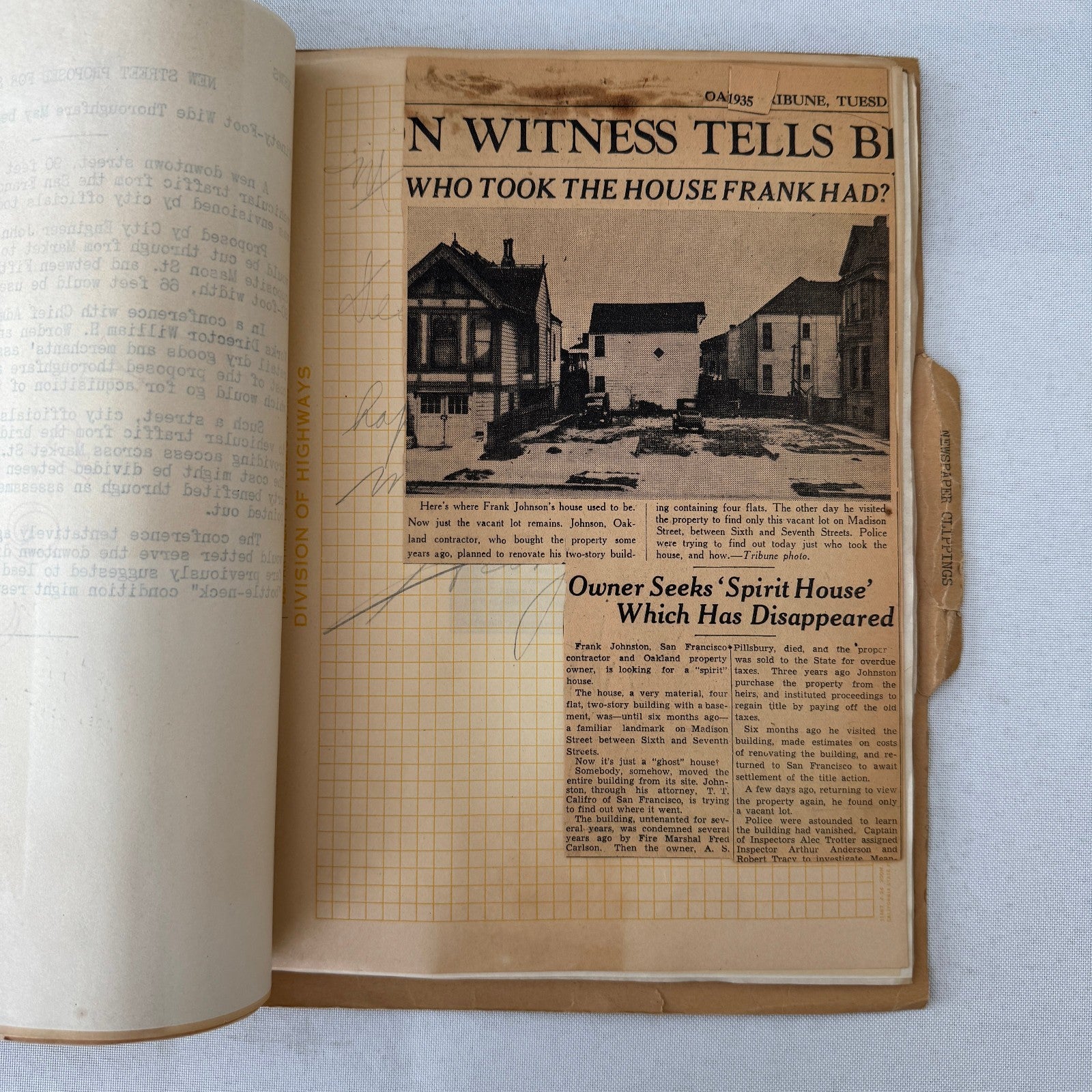 California Civil Engineering Highway Road Construction SCRAPBOOK 1934 1935