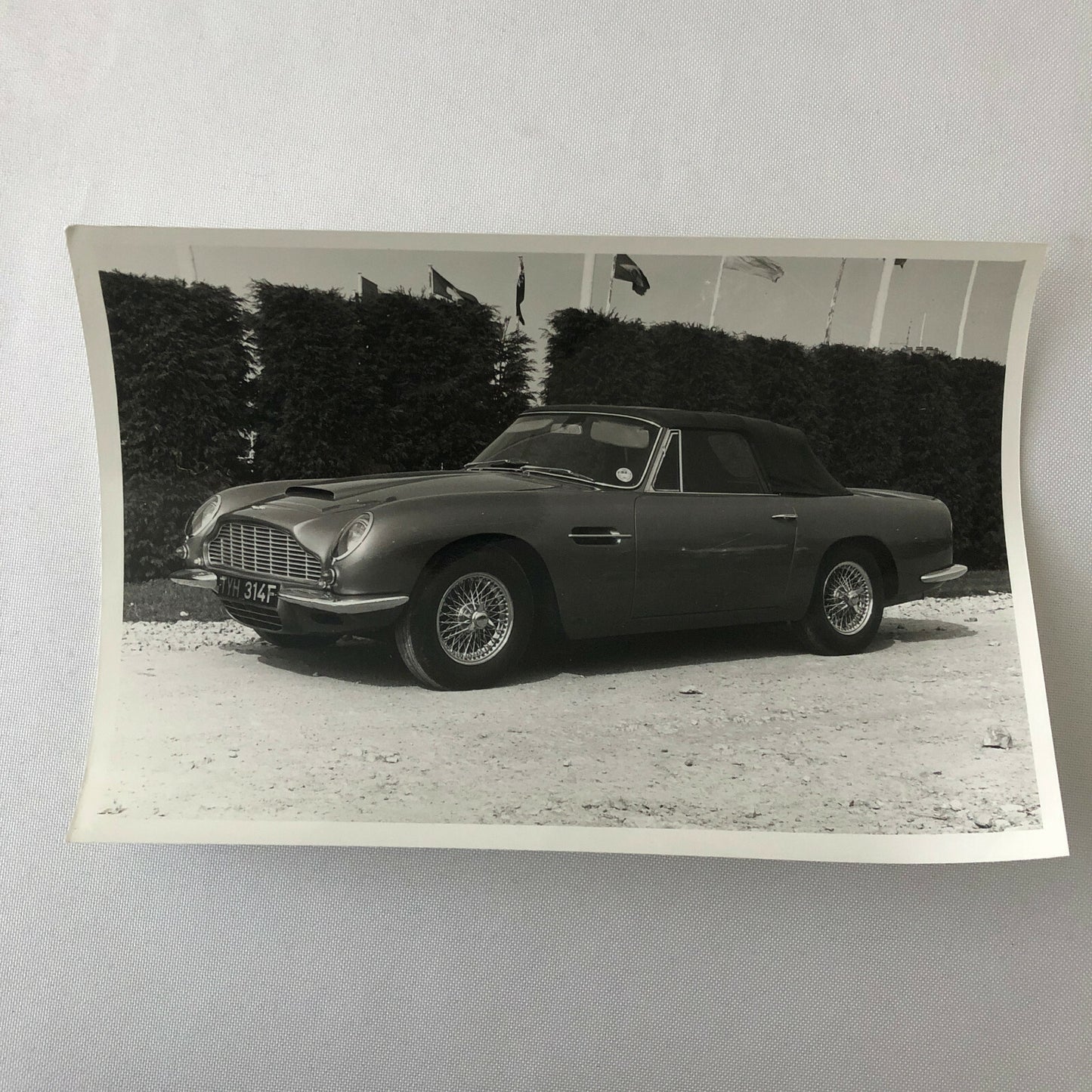 Vintage 1967 Aston Martin Volante Convertible Car Photo Photograph Print