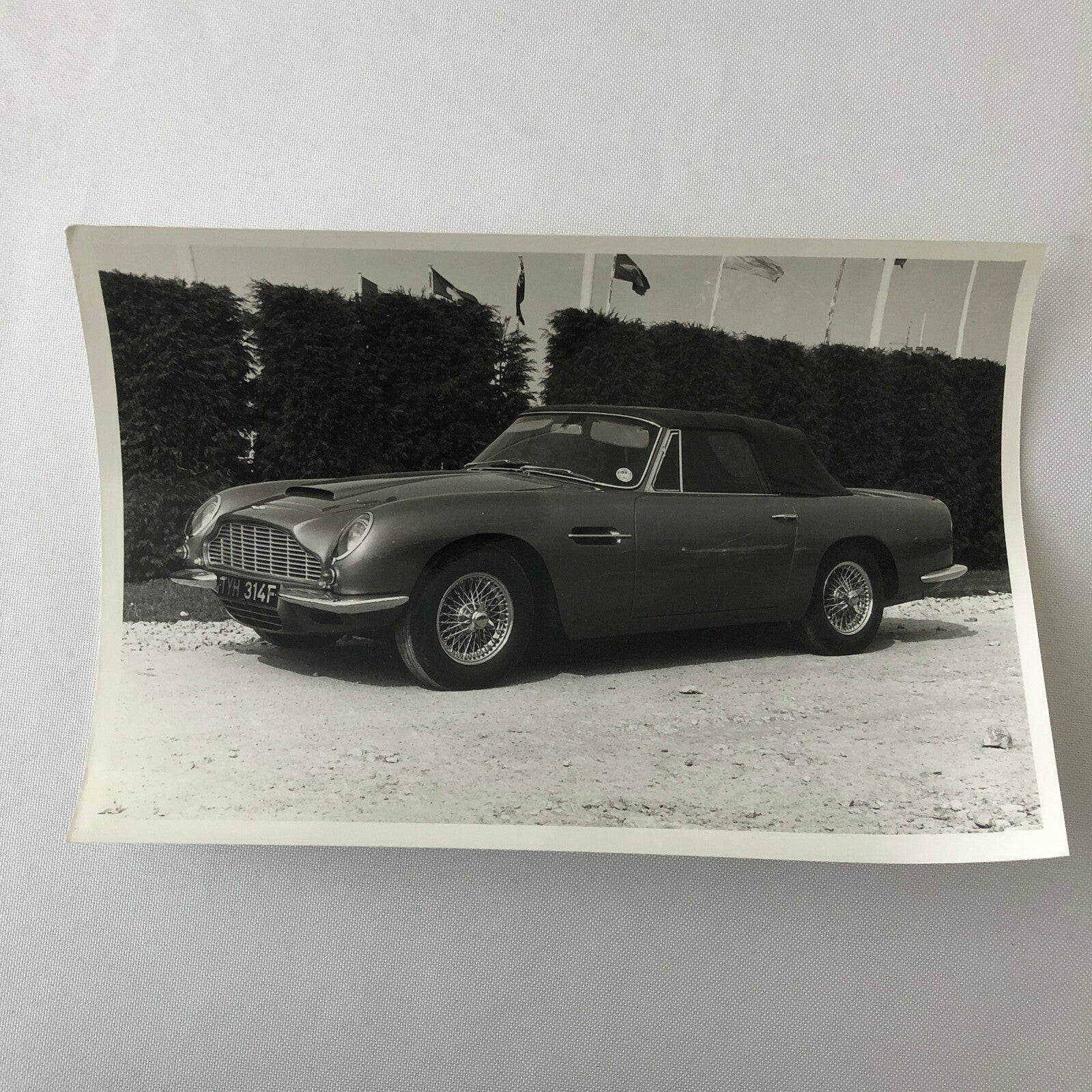 Vintage 1967 Aston Martin Volante Convertible Car Photo Photograph Print