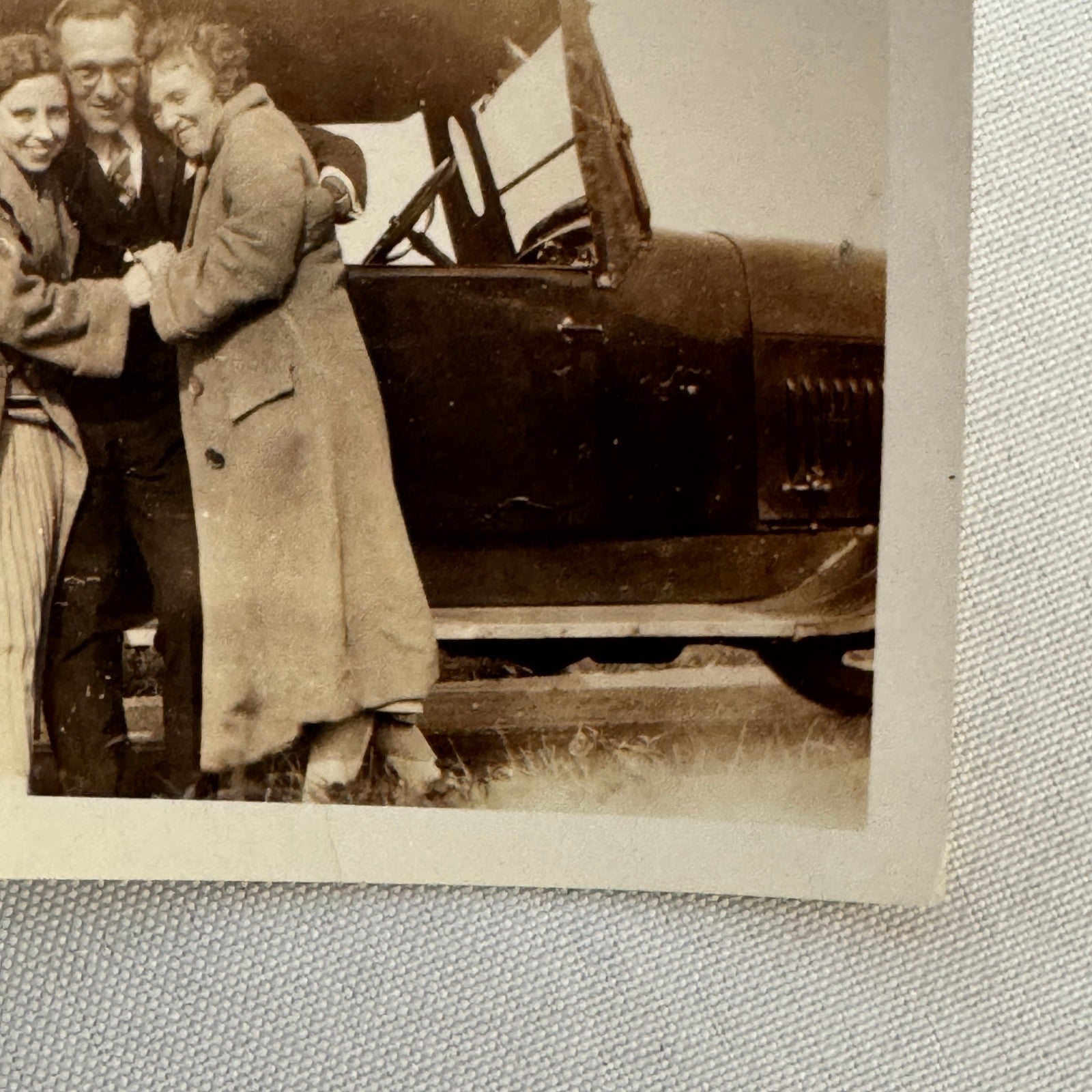 Vintage Car Automobile Photo Photograph Print Snapshot Man Women People