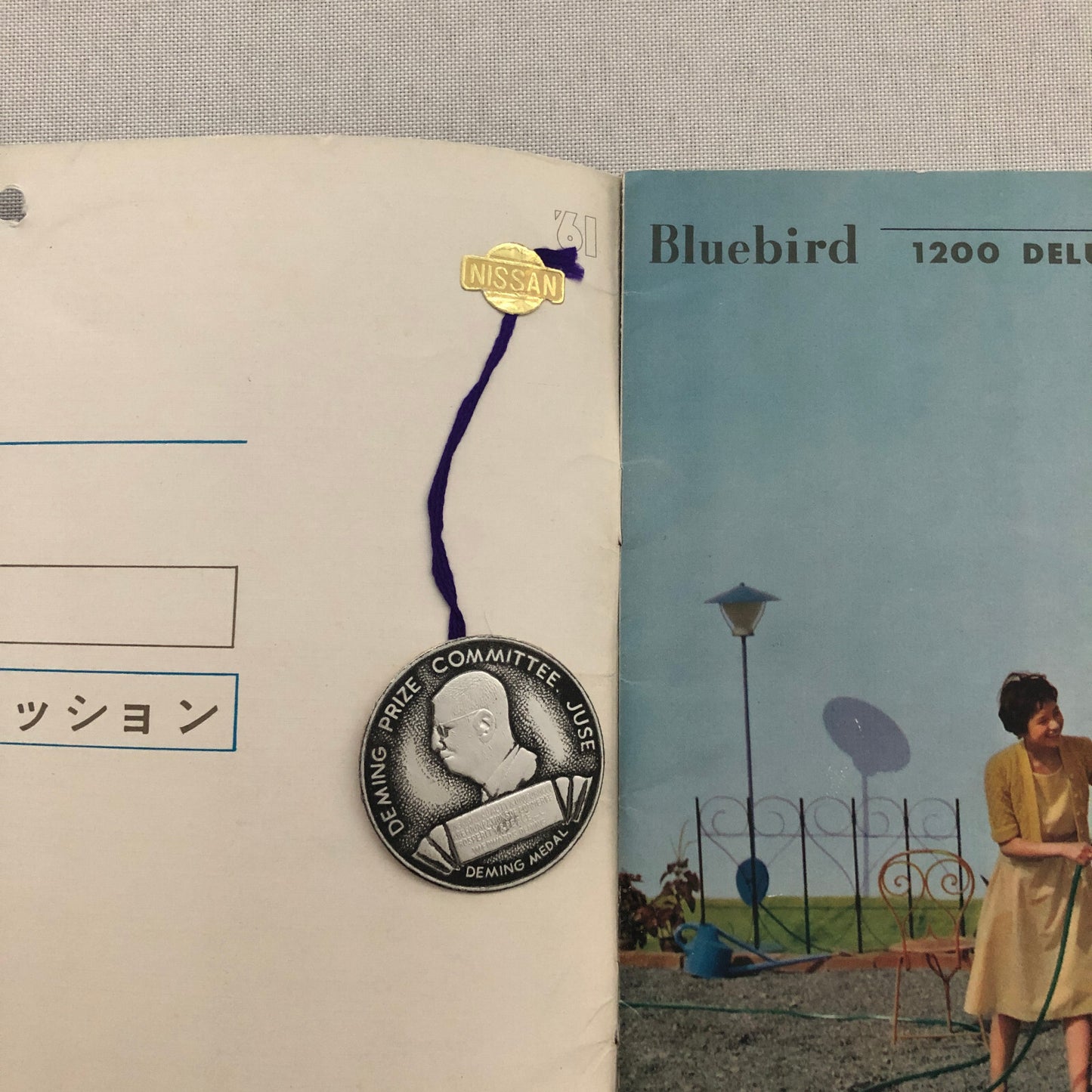 1961 Datsun Bluebird 1200 Car Sales Brochure Catalog Japanese JDM Deluxe Wagon +