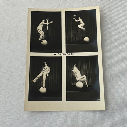 Vintage Circus Acrobat Balancing Act Photo Photograph W Danforth