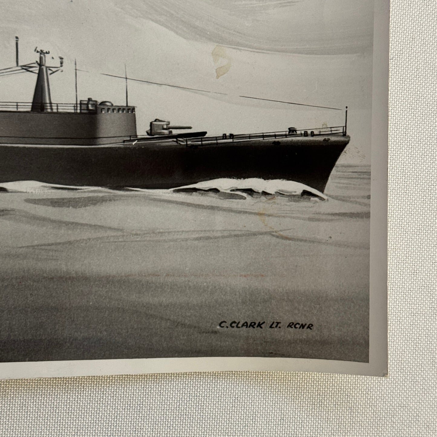 Vintage 1954 Canadian Navy Military Boat Ship Photo Photograph