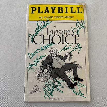 Hobson's Choice Cast Signed Theater Playbill Autographed Signature 2002