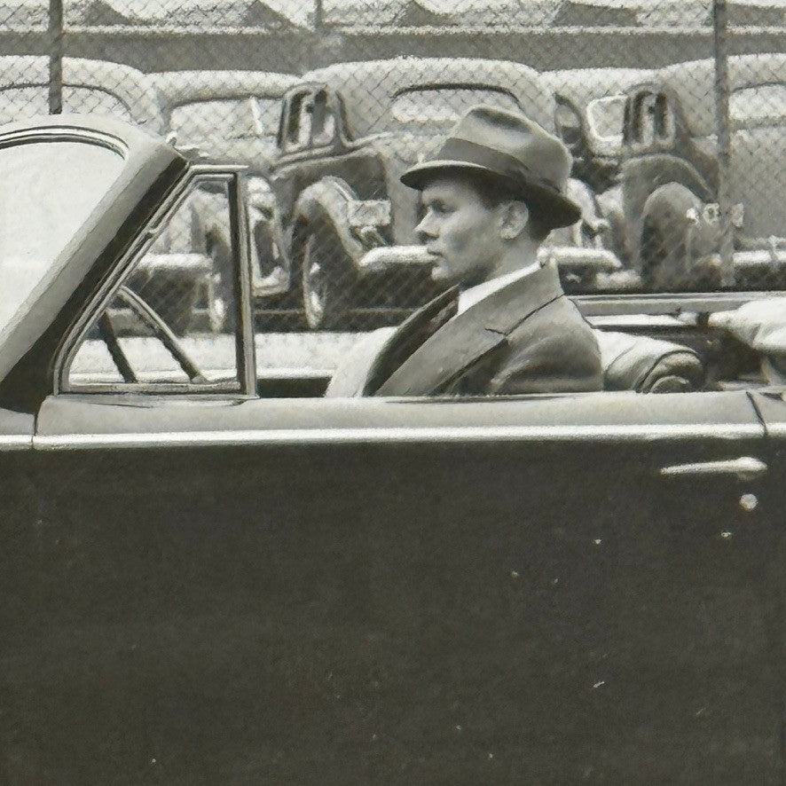 Vintage 1938 Lincoln Zephyr Convertible Car Photo Photograph Modern Print