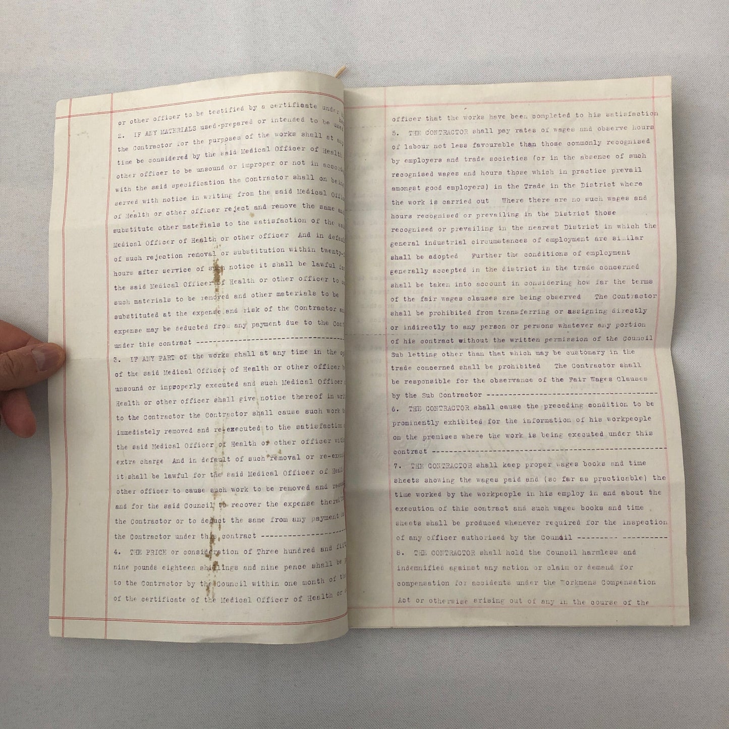 1922 Government Contract for Infectious Disease Ambulance Edmonton London UK