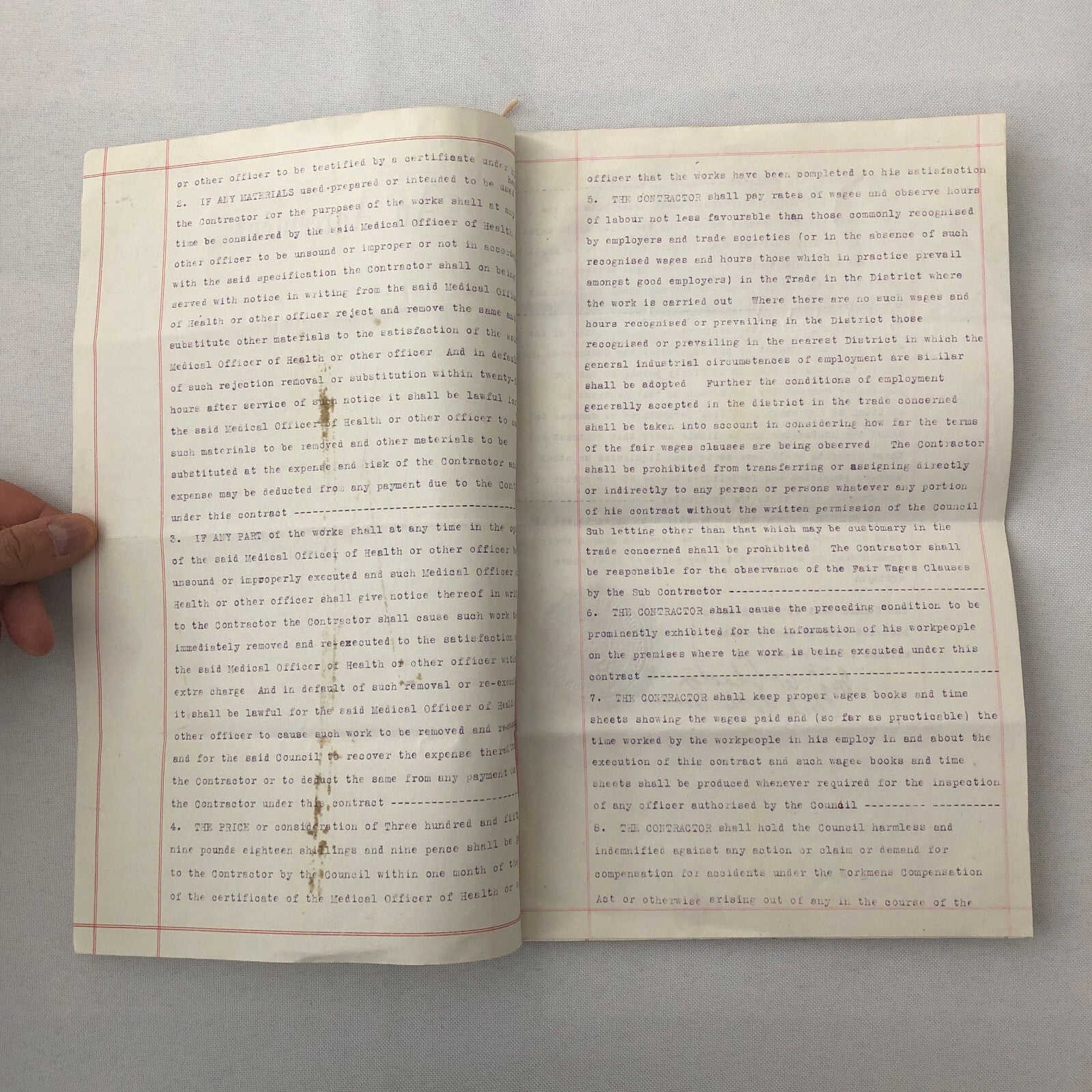 1922 Government Contract for Infectious Disease Ambulance Edmonton London UK