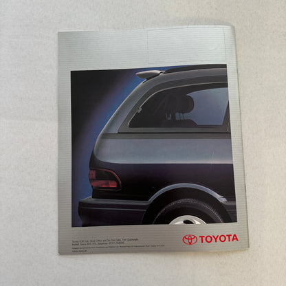 1990 Toyota Corolla 4WD Estate Previa Van Landcruiser Sales Brochure Catalog UK