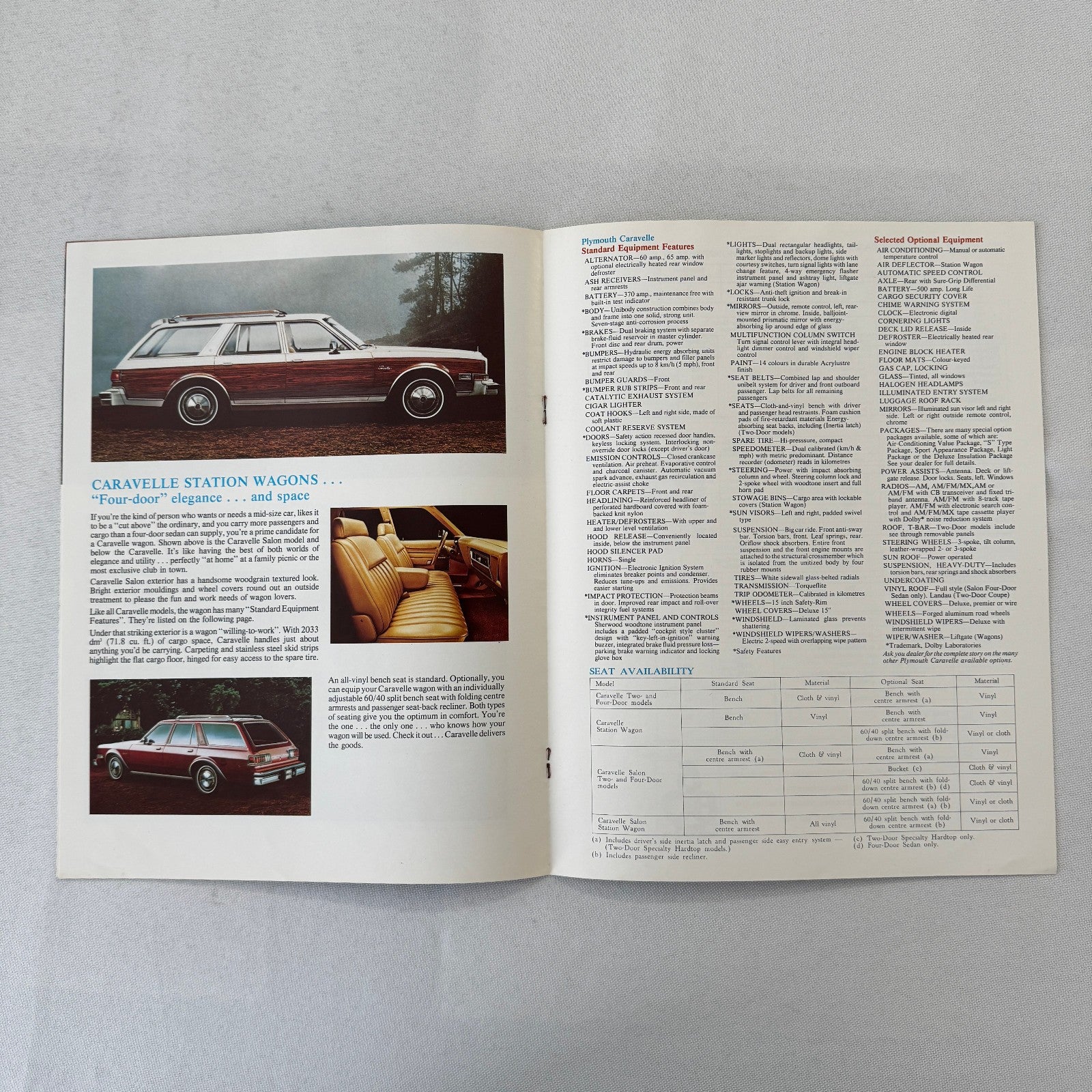 1980 Plymouth Caravelle Car Sales Brochure Catalog Advertising Coupe Sedan Wagon