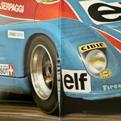 Vintage Renault Alpine V6 2 Liter Racing Car Poster Alain Serpaggi