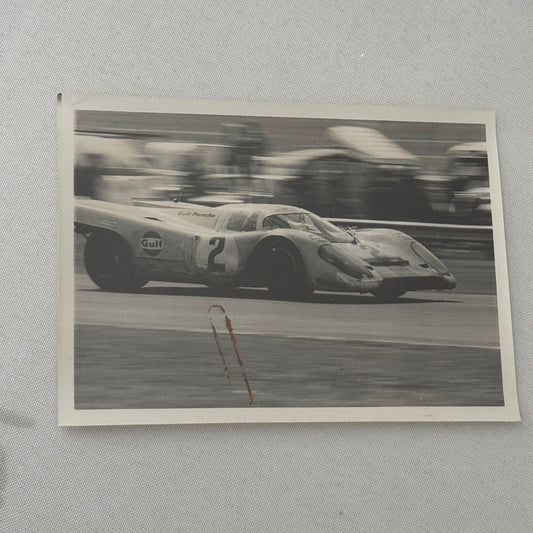Porsche 917 Gulf Racing Car Vintage Photo Photograph Print Motorsport Race