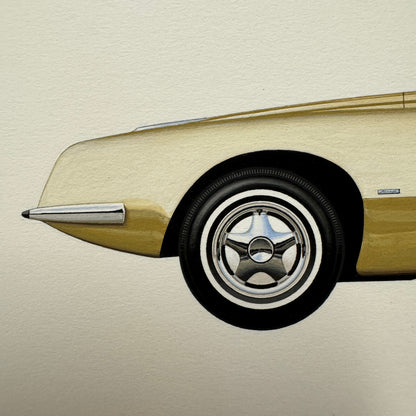 1963 Studebaker Avanti Automobile Illustration Art Drawing Hand Drawn