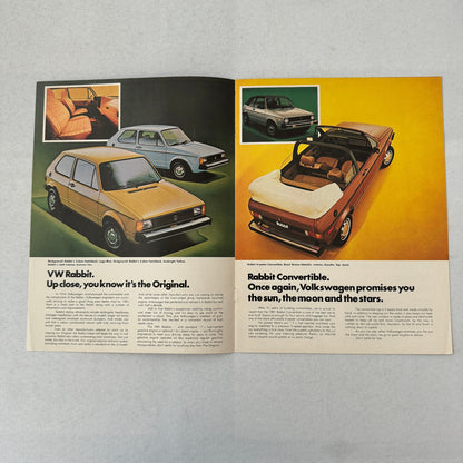 1981 Volkswagen VW Car Sales Brochure Catalog Vanagon Camper Jetta Scirocco +