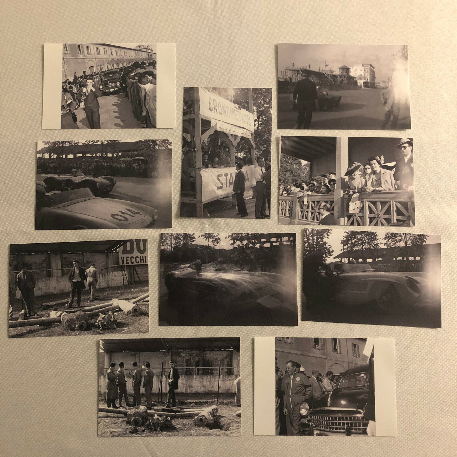 Italian Racing Photo Print Lot of 10 - Mercedes Maserati + Modern 
