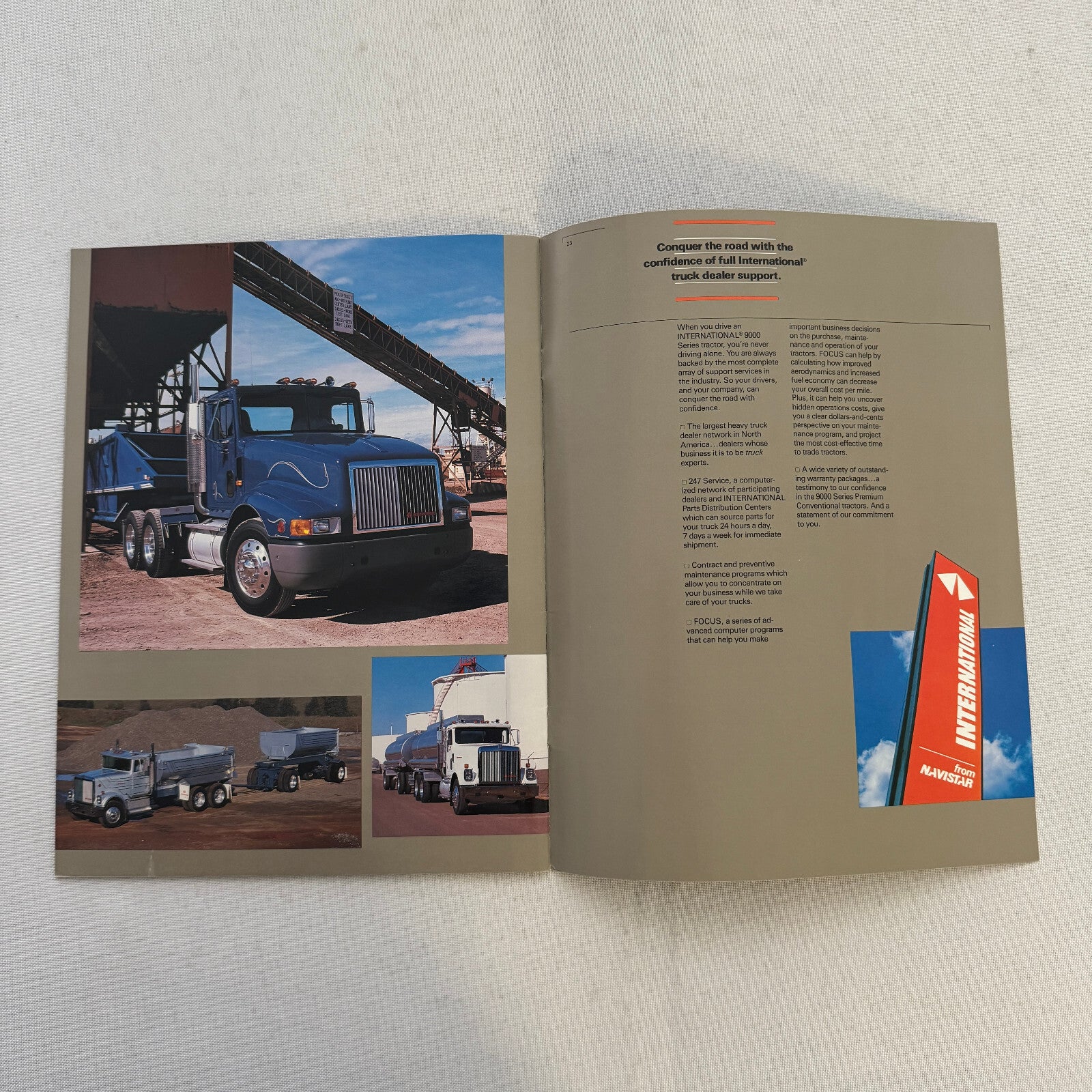 International 9000 Series Truck Sales Brochure Catalog Advertising