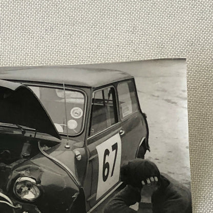 Vintage MINI Racing Car Photo Photograph Print - Wrecked Car 