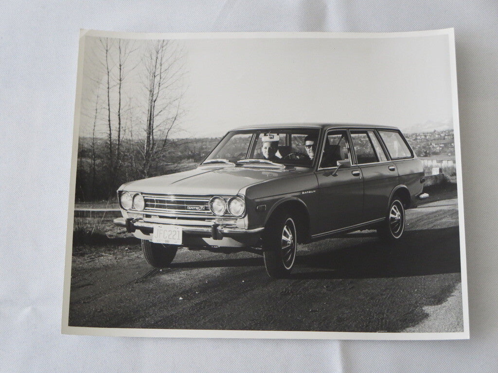 Vintage Datsun 1600 Station Wagon Factory Press Photo Photograph Image 
