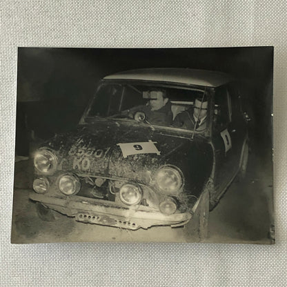 Vintage MINI Racing Car Photo Photograph Print - Rally Rallye Car ? 