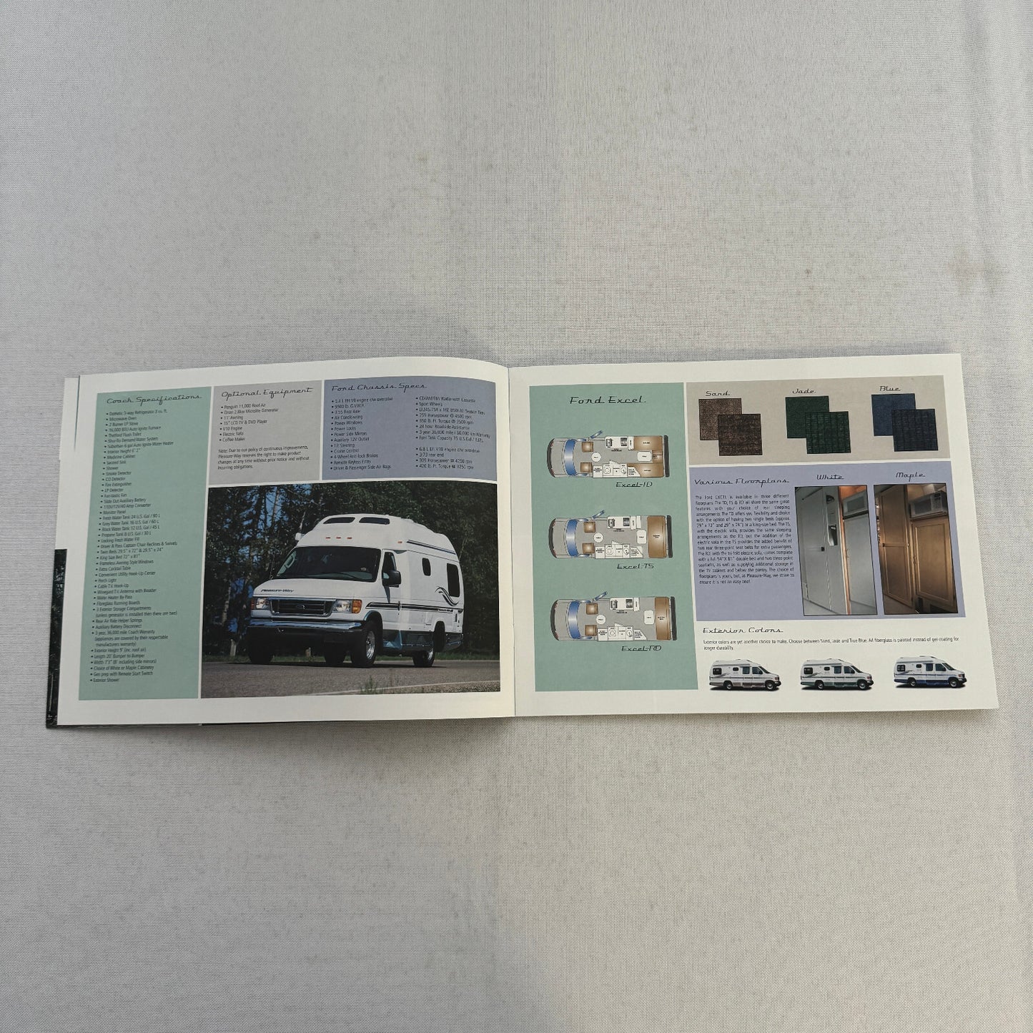 2004 Pleasure Way Motorhome RV Camper Van Sales Brochure Catalog Ford Chevrolet