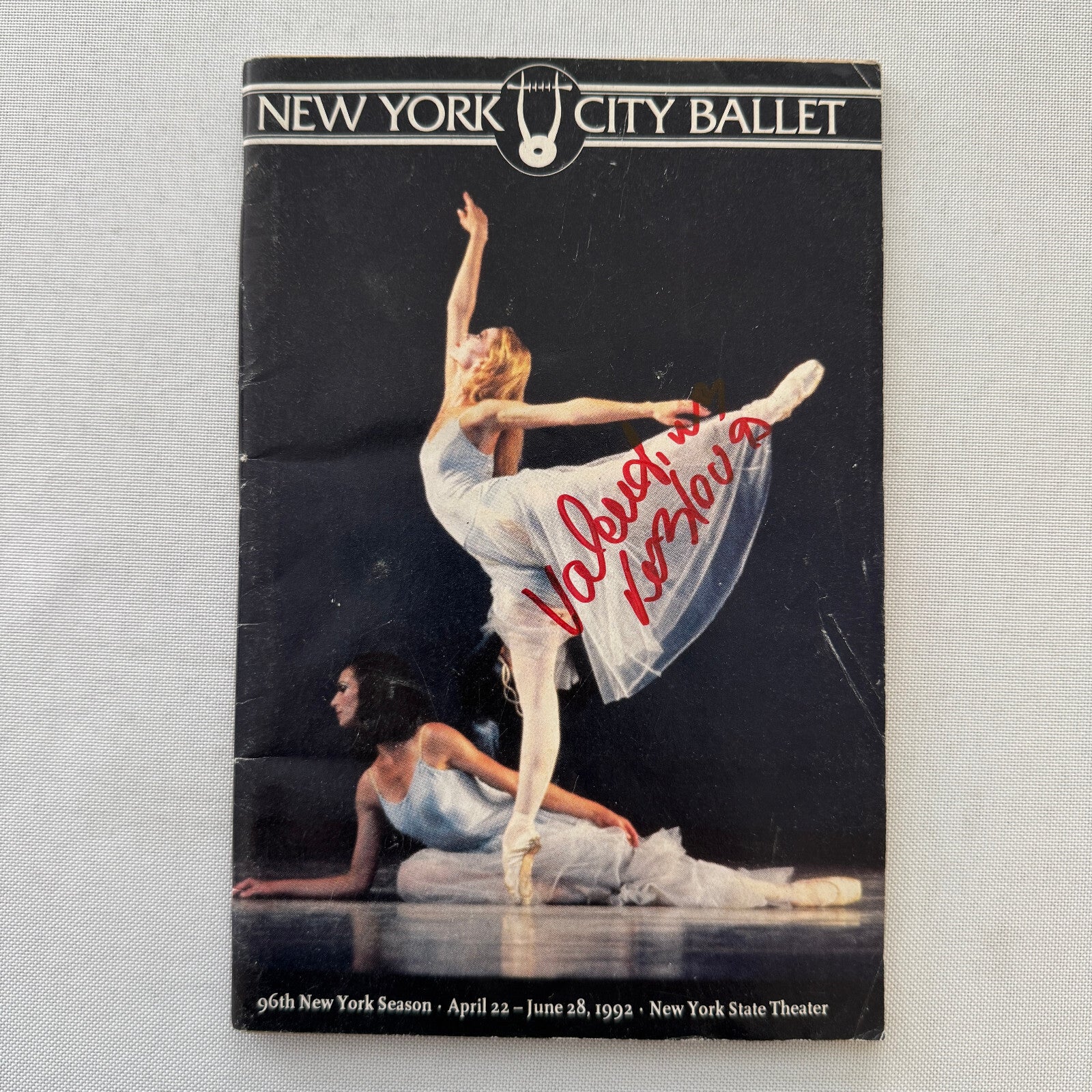 New York City Ballet Dancer Cast Signed Program Valentina Kozlova Robert Lafosse