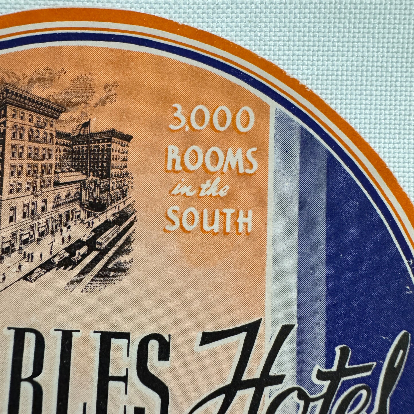 Vintage Travel Luggage Label The St Charles Hotel New Orleans Louisiana LA
