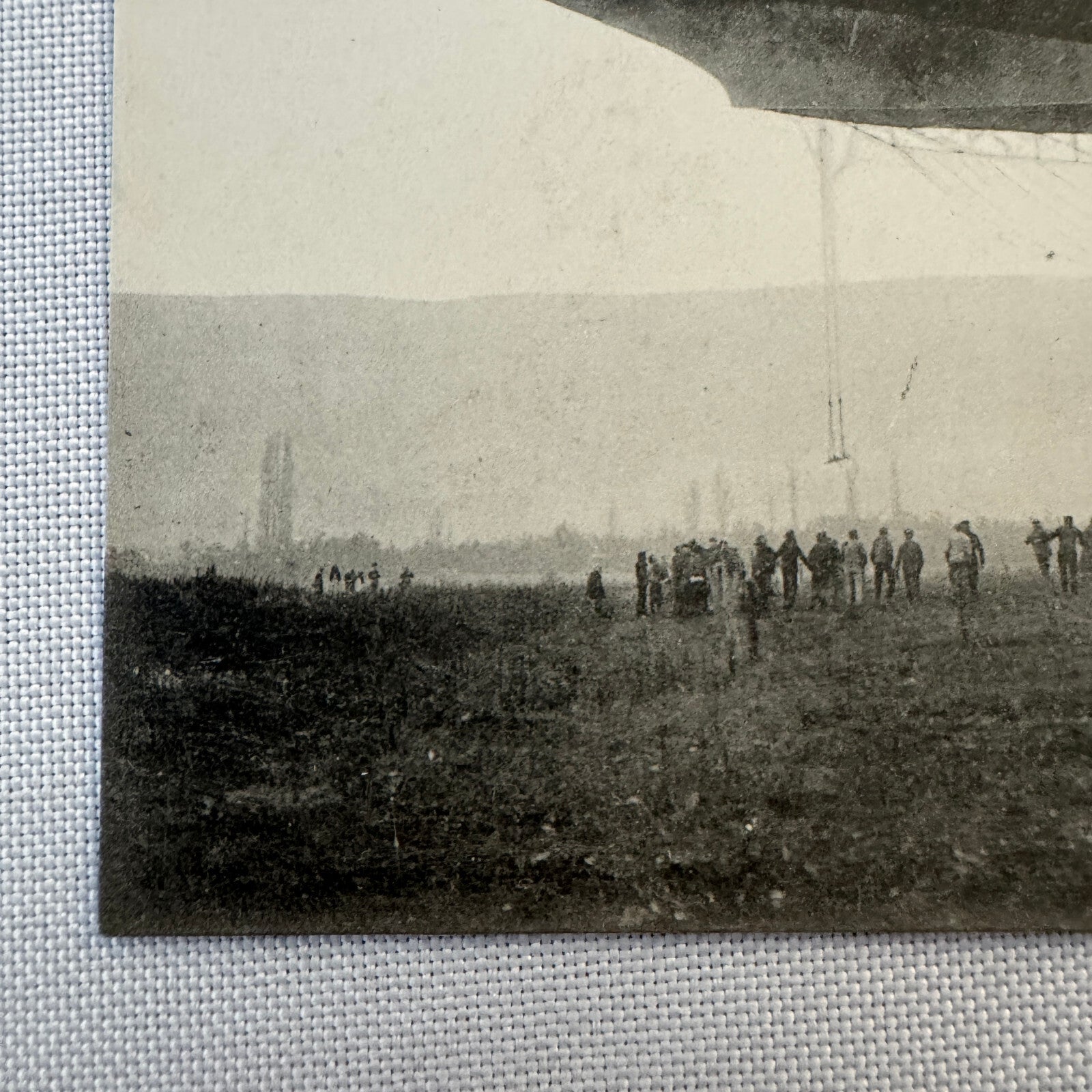 Vintage Zeppelin Airship Dirigible Postcard Post Card French Republique Republic