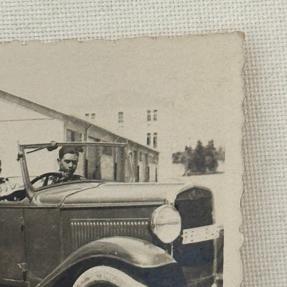 Vintage Photo Photograph Print Early Car Automobile Motorcycle People