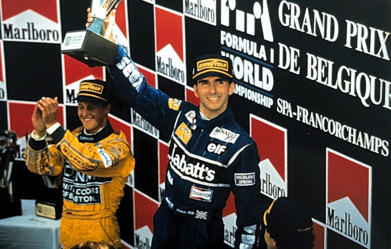 Vintage Michael Schumacher Damon Hill F1 Racing Driver 35mm Photo Slide 