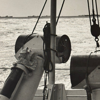 Royal Canadian Navy Press Photo Photograph Ship Sailor with Binoculars Vintage