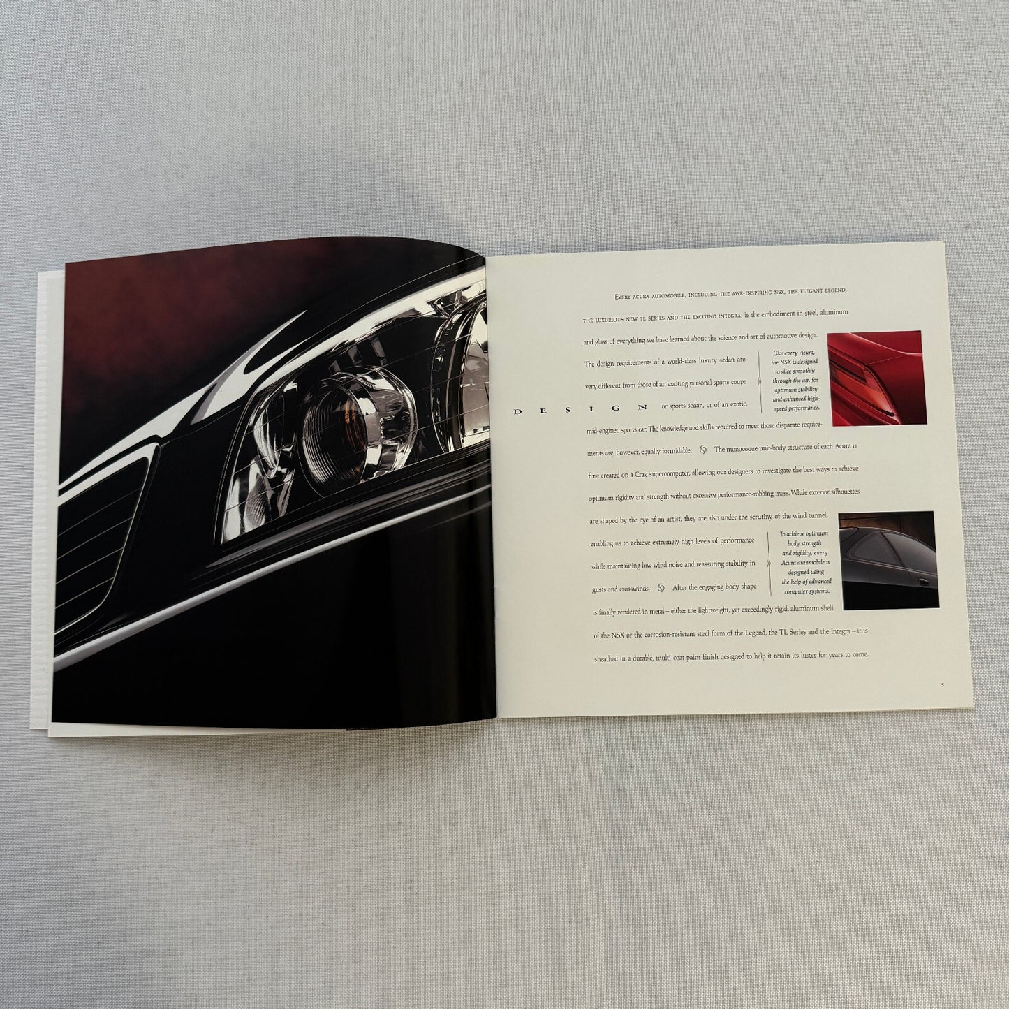 Acura Car Sales Brochure Catalog Integra NSX Legend TL 1995 1996
