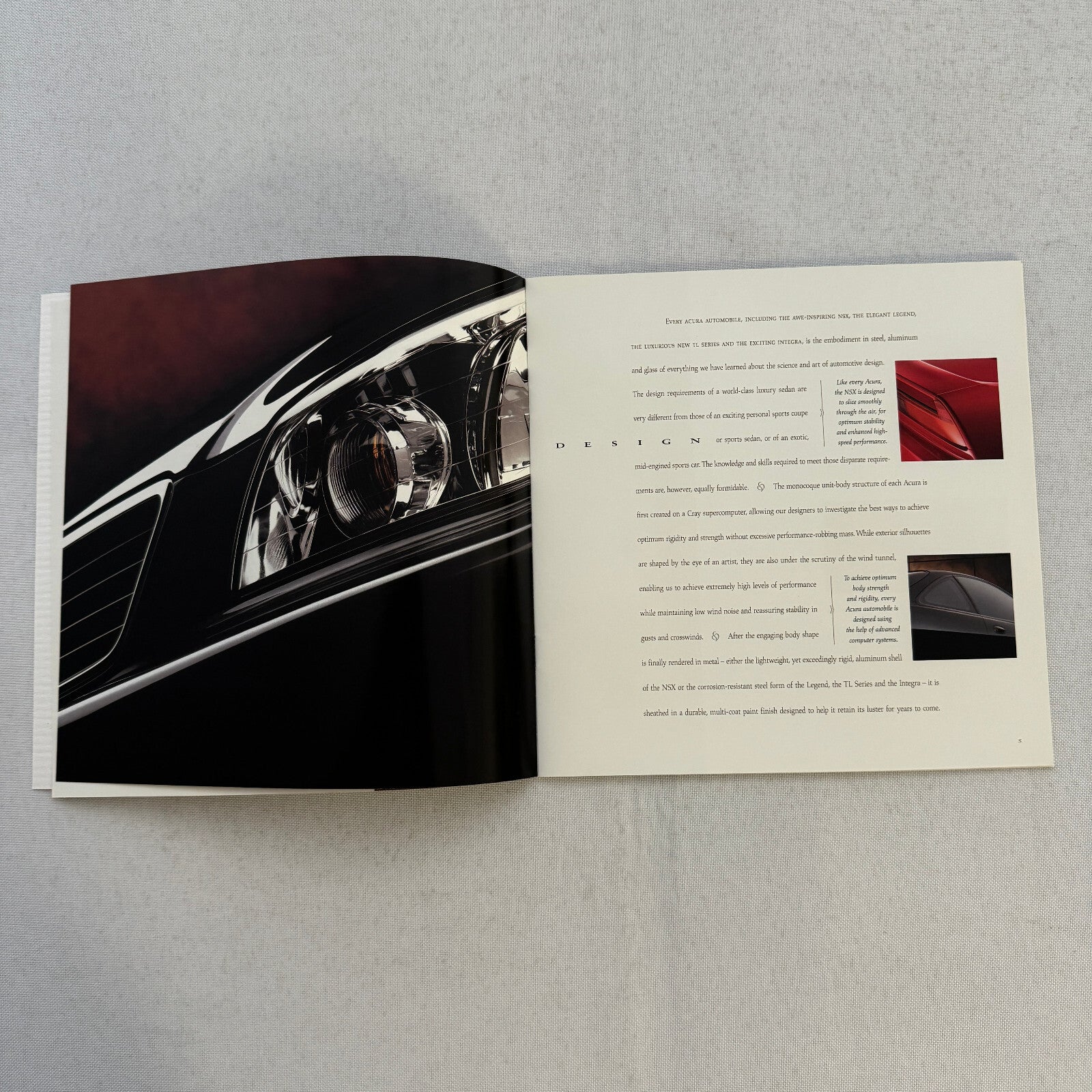 Acura Car Sales Brochure Catalog Integra NSX Legend TL 1995 1996